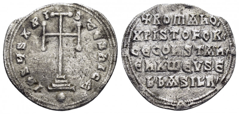 CONSTANTINE VII.(913-959) and ROMANUS I.(920-944).Constantinople.Miliaresion.

O...