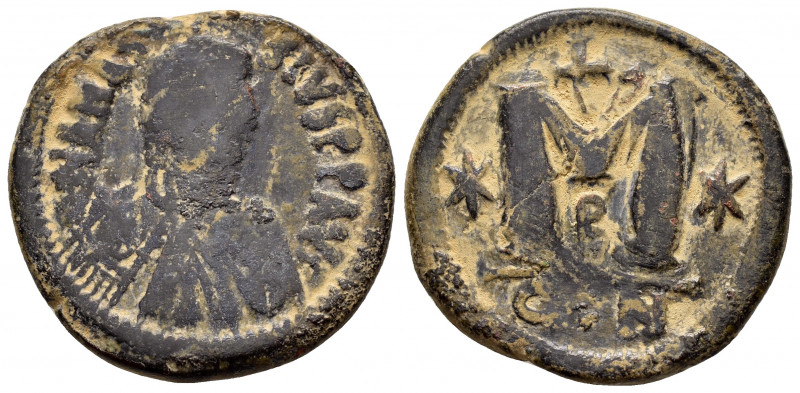 ANASTASIUS I.(491-518).Constantinople.Follis. 

Obv : DN ANASTASIVS PP AVG.
Pear...