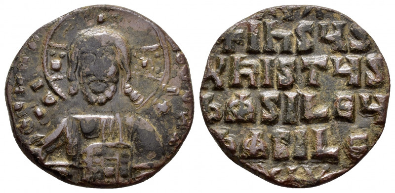 ANONYMOUS FOLLES.Class A3.Attributed to Basil II & Constantine VIII.(976-1025).C...