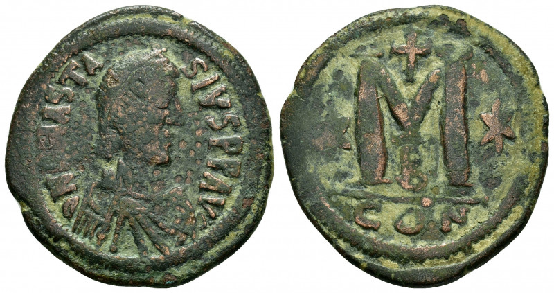 ANASTASIUS I.(491-518).Constantinople.Follis. 

Obv : DN ANASTASIVS PP AVG.
Pear...