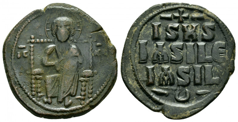ANONYMOUS FOLLIS.Romanus III.(1028-1034).Constantinople.Ae.

Obv : + ЄMMANOVH / ...