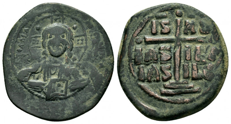 ANONYMOUS FOLLIS.Romanus III.(1028-1034).Constantinople.Ae.

Obv : + ЄMMANOVH / ...