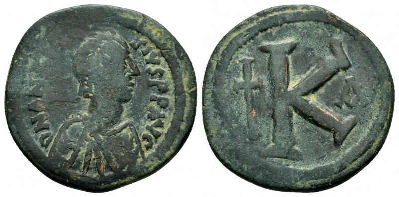 ANASTASIUS I.(491-518).Constantinople.Half Follis. 

Obv : D N ANASTASIVS PP AVG...