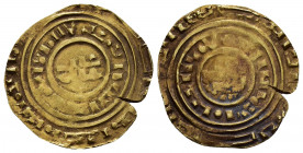 CRUSADERS.Latin Kingdom of Jerusalem.Imitation Bezants.(11th-12th centuries).Gold bezant.

Obv : Pseudo-Kufic legend.

Rev : Pseudo-Kufic legend.
Metc...