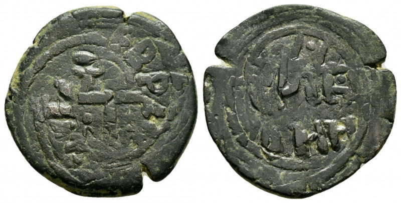 CRUSADERS.Edessa.Baldwin II.Second reign.(1108-1118).Follis.

Obv : Cross patt...