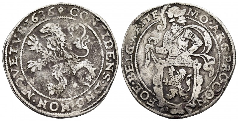 NETHERLANDS. West Friesland. Lion Dollar or Leeuwendaalder (1636).

Obv : MO A...