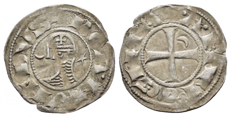CRUSADERS.Antioch.Bohemund III.(1163-1201).BI Denier.

Obv : +BOAMVNDVS.
Profile...