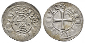 CRUSADERS.Antioch.Bohemund III.(1163-1201).BI Denier.

Obv : +BOAMVNDVS.
Profile bust with crescent left and star right.

Rev : +ANTIOCHIA.
Small cros...