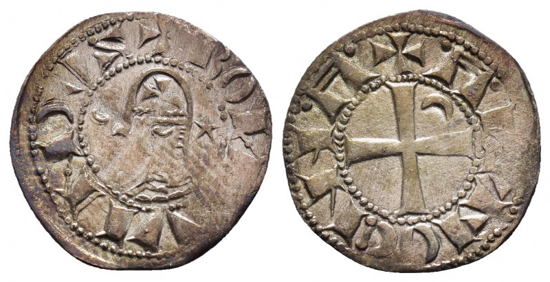 CRUSADERS.Antioch.Bohemund III.(1162-1201).BI Denier.

Obv : +BOAMVNDVS.
Profile...