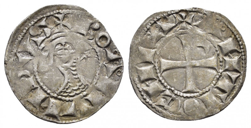 CRUSADERS.Antioch.Bohemund III.(1162-1201).BI Denier.

Obv : +BOAMVNDVS.
Profile...