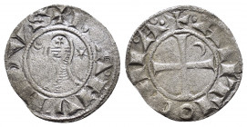 CRUSADERS.Antioch.Bohemund III.(1162-1201).BI Denier.

Obv : +BOAMVNDVS.
Profile bust with crescent left and star right.

Rev : +ANTIOCHIA.
Small cros...