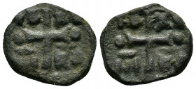 CRUSADERS.Antioch.Anonymous.(circa 1120-1140).Follis.

Obv : C - XC / NI - KA 
Within the angles of cross pommetée.

Rev : IC - XC / NI - KA.
Within t...