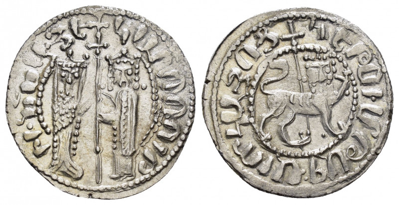 CILICIAN ARMENIA.Hetoum I with Zabel.(1226-1270).Sis.Tram.

Obv : Zabel and He...