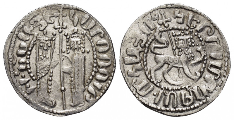 CILICIAN ARMENIA.Hetoum I with Zabel.(1226-1270).Sis.Tram.

Obv : Zabel and He...