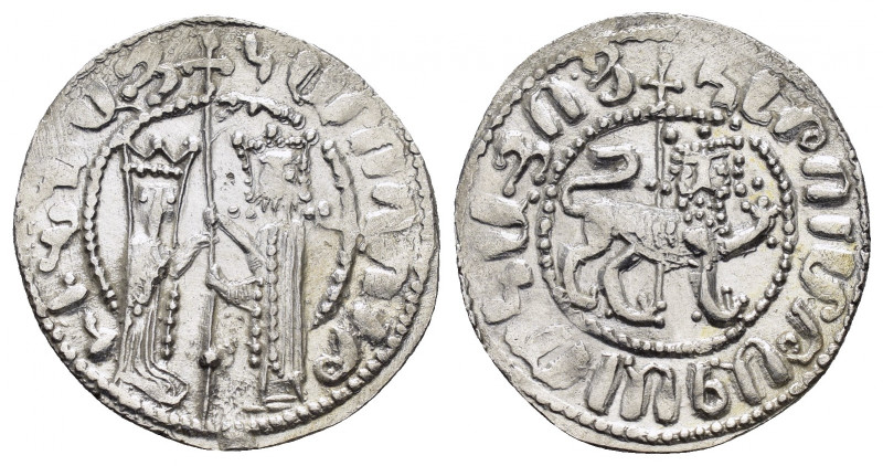 CILICIAN ARMENIA.Hetoum I with Zabel.(1226-1270).Sis.Tram.

Obv : Zabel and He...