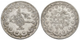 OTTOMAN EMPIRE.(1876-1909).Qustantiniya.1293/2 AH.20 Qurush.

Obv : Tugra.

Rev : Arabic legend.

Condition :

Weight : 23.75 gr
Diameter : 3...
