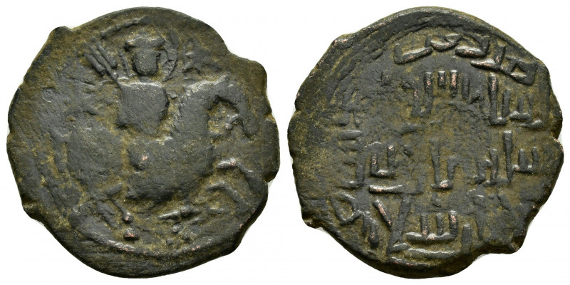 SELJUQ of RUM.Sulayman II(1196-1204).NM & AH 599.Ae.

Obv : Horseman riding with...