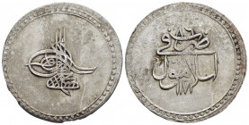 OTTOMAN EMPIRE.Mustafa III.(1757-1774).Islambol.1171/86 AH.40 Para.

Obv : Tugra.

Rev : Arabic legend.
KM 320.

Condition : Well-centred.Attractive l...