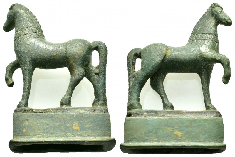 ROMAN MiILITARY PARADE HORSE STATUETTE.(1st-2nd century).Ae.

Condition : Very...