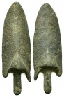 ANCIENT ROMAN BRONZE ARROW HEADS.(Circa 2 th Century). Ae.

Condition : Nice green patina.Good very Fine.

Weight : 13.05 gr
Diameter : 45 mm