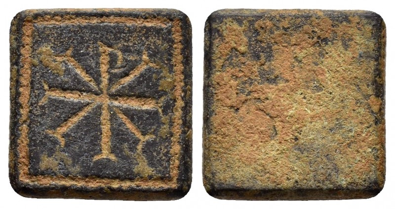 BYZANTINE BRONZE WEIGHT.(Circa 6th - 9th century).Ae.

Condition : Red-brownis...