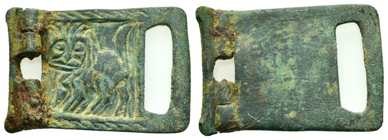 ROMAN BRONZE MILITARY BUCKLE.(1st-2nd century).Ae.

Condition : Nice green pat...