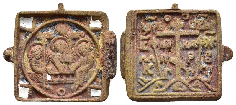 BYZANTINE  BRONZE ICON.

Condition : Good very Fine.

Weight : 15.2 gr
Diam...