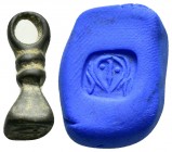 ANCIENT ROMAN BRONZE STAMP SEAL.(1st-2nd century).Ae.

Condition : Very fine.

Weight : 5.04 gr
Diameter : 23 mm