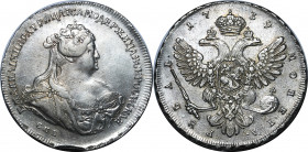 Russia 1 Rouble 1739 СПБ
Bit# 236; Silver 25.76 g.; Сoin from an old collection; Very rare this condition; AUNC