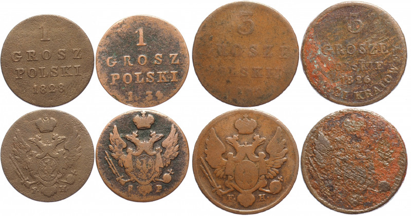 Russia - Poland Lot of 4 Coins 1828 -1834
1 Grosz & 3 Grosze 1828 -1834; Bit# 1...