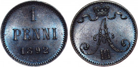 Russia - Finland 1 Penni 1892
Bit# 255; Copper; UNC