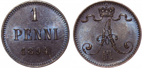 Russia - Finland 1 Penni 1894
Bit# 257; Copper; AUNC/UNC