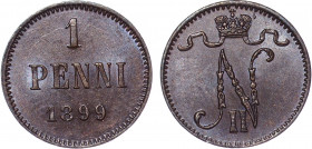 Russia - Finland 1 Penni 1899
Bit# 460; Copper; AUNC