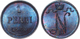 Russia - Finland 1 Penni 1905
Bit# 466; Copper; UNC