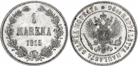 Russia - Finland 1 Markka 1915 S
Bit# 401; Silver 5.15 g.; UNC