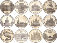 Russia - USSR 12 x 5 Roubles 1988
Copper-Nickel, Proof; Churches & monuments of the Soviet Union