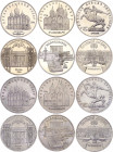Russia - USSR 12 x 5 Roubles 1990 - 1991
Copper-Nickel, Proof & UNC; Churches & monuments of the Soviet Union