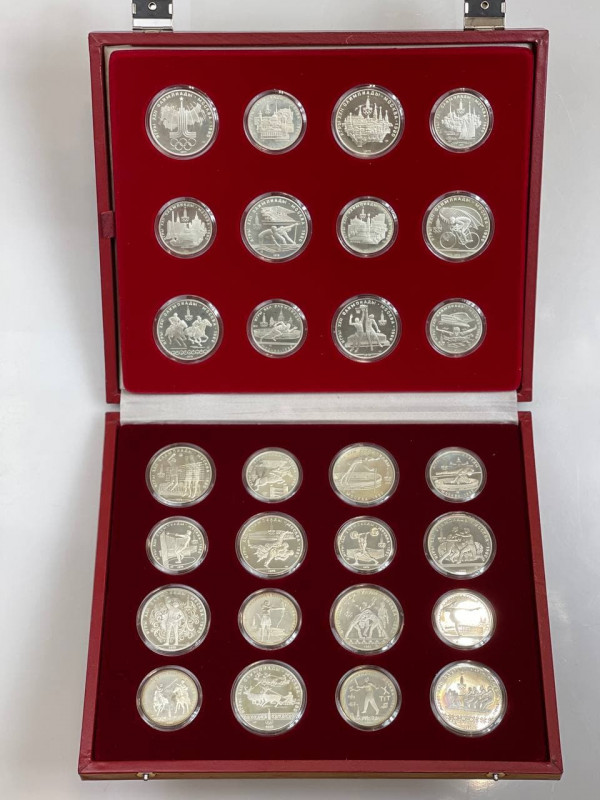 Russia - USSR Full Proof Set of 28 Silver Coins 1977 - 1980
Silver; 14 x 5 Roub...