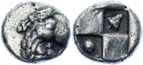 Ancient Greece Thrace, Chersonesos AR Hemidrachm 357 - 320 BC
BMC 11; McClean 4079; Silver 2.35 g.; Obv: Forepart of lion to right, head reverted / R...