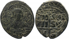 Byzantium Romanus III Æ Follis 1028 - 1034 (ND)
SB 1823; Bronze 8.91 g.; Romanus III (1028-1034); Obv: +ЄMMA-NOVH. Nimbate bust of Christ Pantokrator...