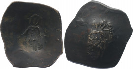 Bulgaria Bl Aspron Trachy 1189 - 1195 (ND)
Youroukova & Penchev 157; Bronze 3.23 g.; Ivan I (Kalojan) (1185–1207); Imitating BI aspron trachy of Isaa...