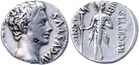 Roman Empire Augustus AR Denarius 19 BC
BMC 414; BN 1118; Cohen 259; RIC 82a; Silver 3.72 g.; Augustus (27 BC - AD 14); Obv: CAESAR AVGVSTVS S P Q R ...