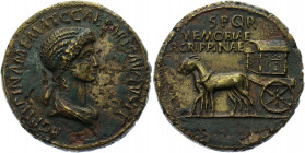 Roman Empire Gaius Caligula Æ Sestertius 37 - 41 AD
BMC 85; RIC 55; CBN 128; Bronze 25.26 g.; Gaius Caligula (37-41); In the name of Agrippina Senior...