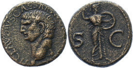 Roman Empire Claudius Æ As 41 - 54 AD Romano-British Imitation
Sutherland pl. IV, 4; Bronze 10.11 g.; Romano-British Imitation; Claudius (41-54); Obv...