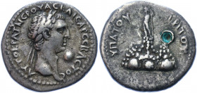 Roman Empire Cappadocia, Caesarea Nerva AR Didrachm 98 AD
Sydenham, Caesarea 151; Silver 6.68 g.; Nerva (96-98); Obv: Laureate head right / Rev: YΠAT...
