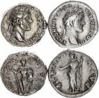 Roman Empire 2 x Denarius 138 - 161 AD, Antoninus Pius
RIC 260, C 1016 & RIC 64a, S 4061, C 123; Silver