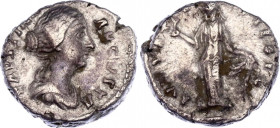 Roman Empire Denarius 145 - 161 AD, Faustina II
RIC 497 (Antoninus Pius), S 4702, C 24 Denarius; Silver; Obv: FAVSTINAAVGVSTA - Draped bust right. Re...