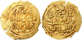 Mongol Empire Samarkand AV Dinar 1227 - 1241 (ND) Ögedei
Gold 2.78 g.; Ögedei (1227-1241); Mint: Samarkand; Very Rare; VF+