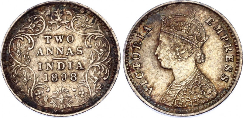 British India 2 Annas 1898
KM# 488; Silver; Victoria; AUNC