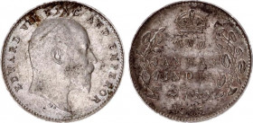British India 2 Annas 1905
KM# 505; Silver; Edward VII; UNC